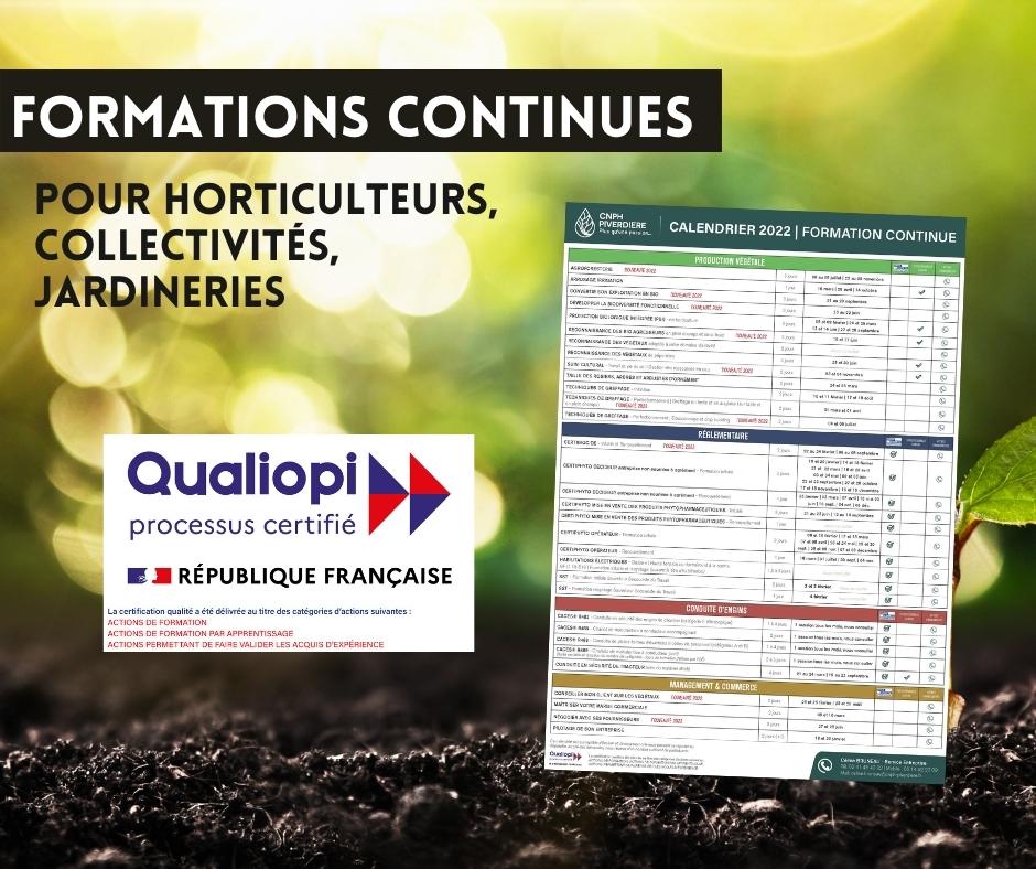 Calendrier 2022 formation continue 2022