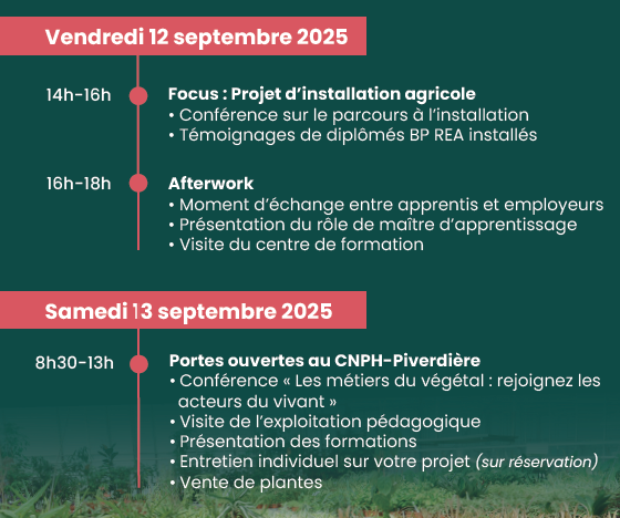 Journées Portes ouvertes CNPH-Piverdière