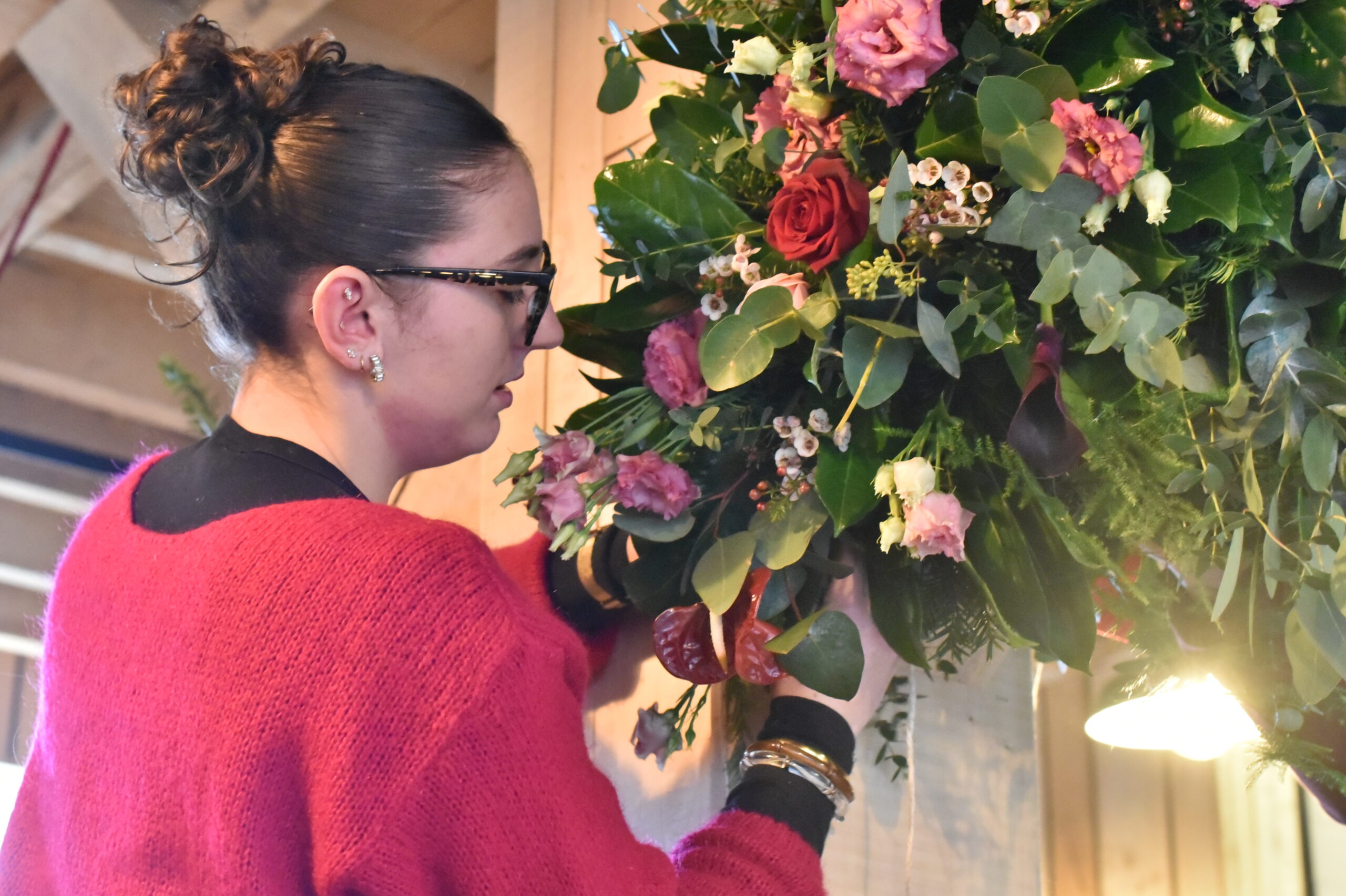 Grand décor des CAP Fleuriste Saint Valentin